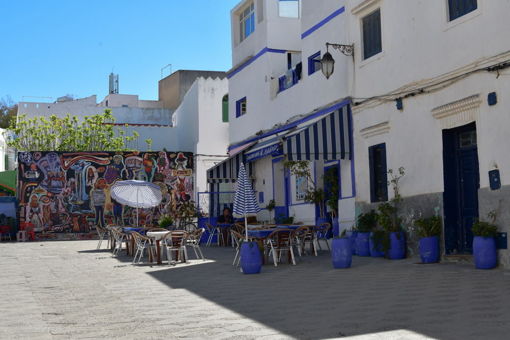 Asilah Platz in Medina Cafe