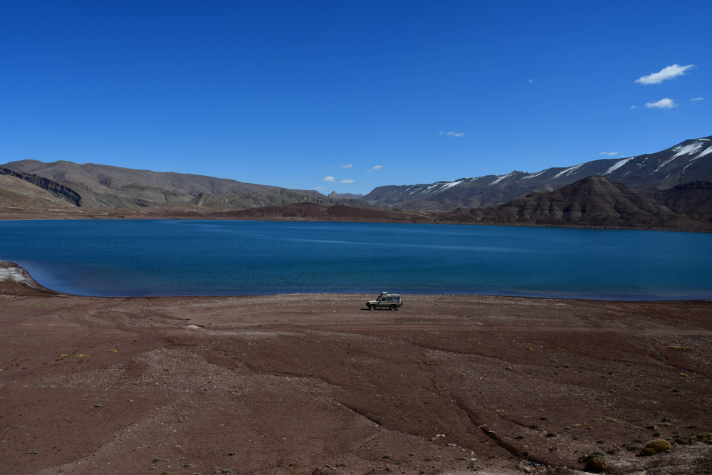 Lac d isli Manny am Ufer Berge