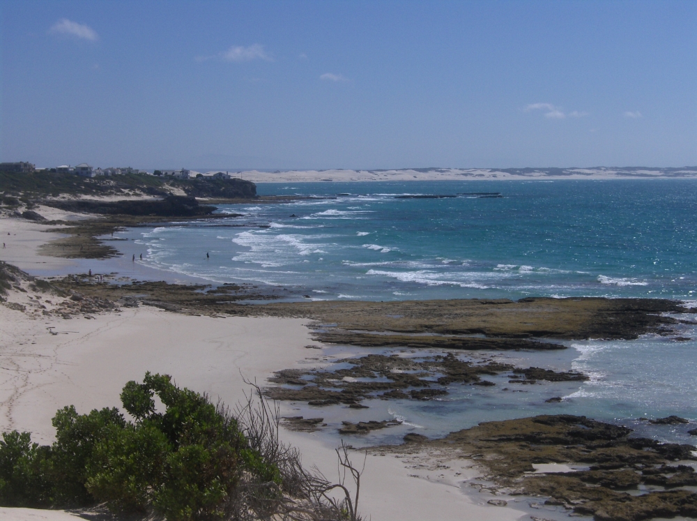 Weisser Strand im südlichen Afrika