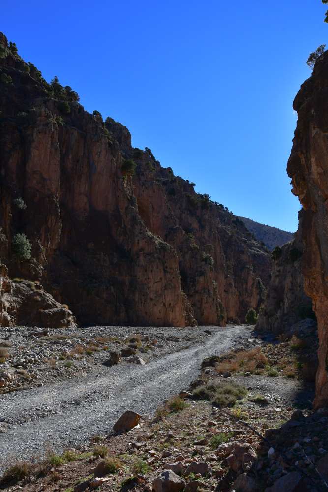 Schlucht Oued Jaffar Beginn