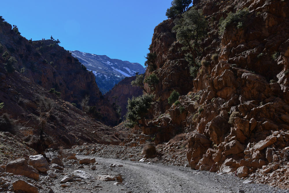 Schlucht Oued Jaffar weniger Felsen