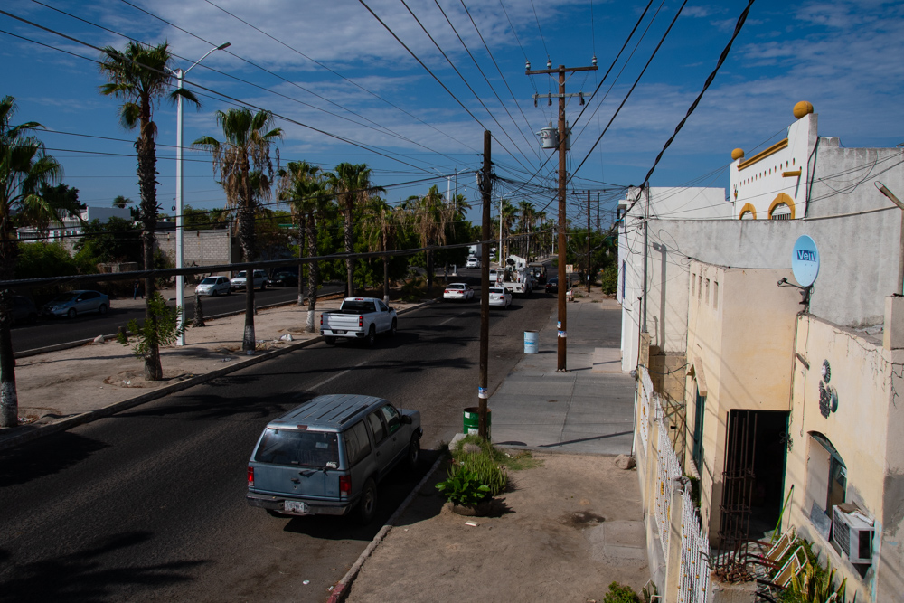 Ausblick von unserer Wohnung Strasse La Paz